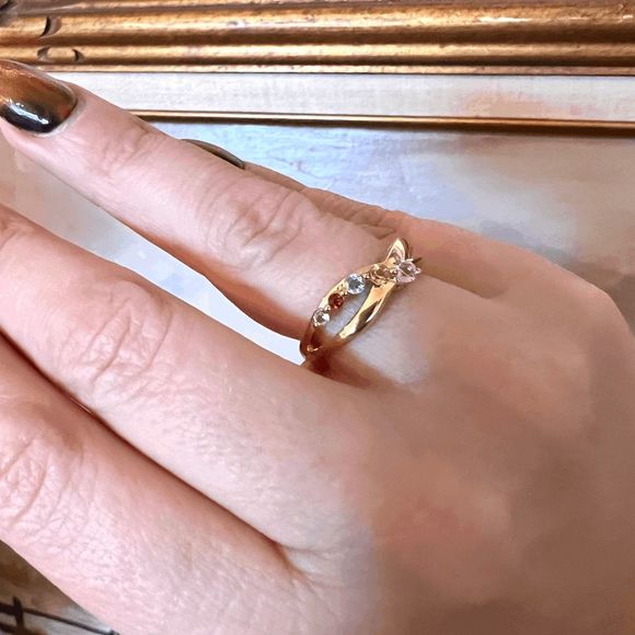 Natural Multi-Gemstone Infiniti Ring Size 7.5 - Picture 7 of 9